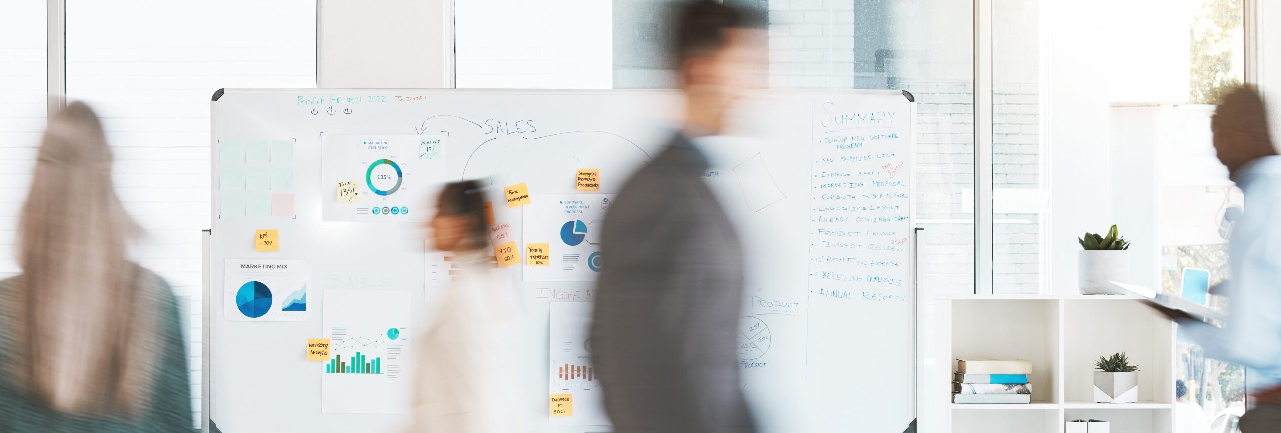 Working, office and business team worker silhouette moving fast in a company. Corporate staff walki.